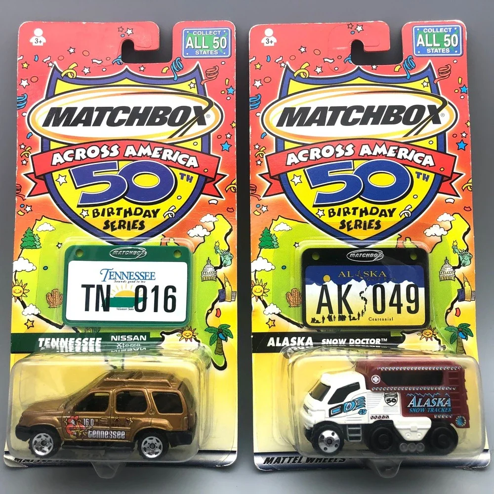 Matchbox Across America 50th Birthday Tennessee Nissan Xterra Alaska Snow Doctor